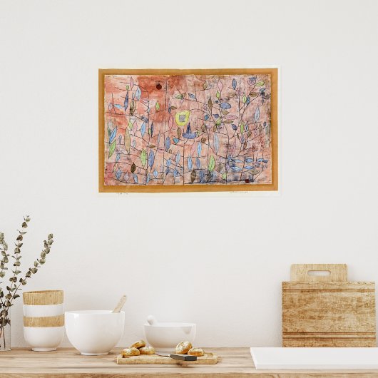 Paul Klee, Spärliches Laubwerk, Poster (Küche)