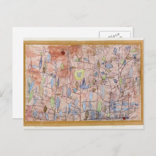 Paul Klee - Sparse foliage Postkarte (Vorne/Hinten)
