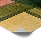 Paul Klee Style Mosaic Garden Folk Art Print Poster (Ecke)