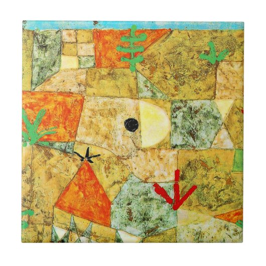 Paul Klee - Südliche Gärten, Fliese (Vorderseite)
