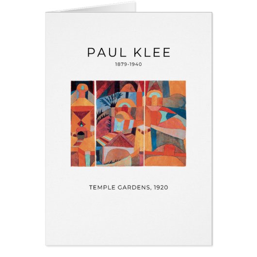 Paul Klee, Temple Gardens (1920) - Fine Art Card (Vorne)