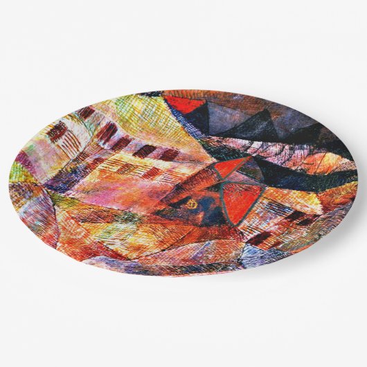 Paul Klee, The Hotel, Pappteller (Schrägansicht)