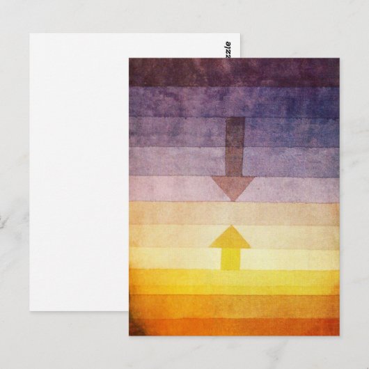 Paul Klee Trennung im Abend Postkarte (Vorne/Hinten)
