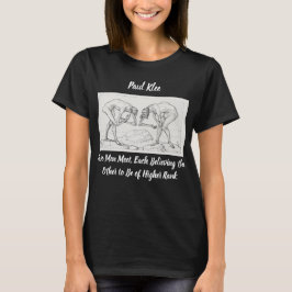 Paul Klee Two Men trifft Abstrakten Sketch T - Shi T-Shirt