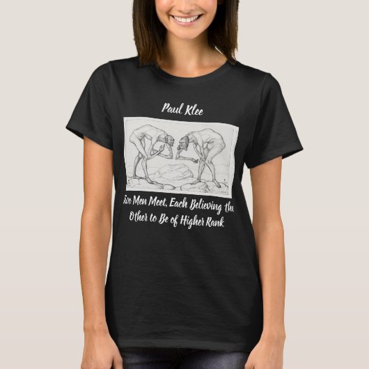 Paul Klee Two Men trifft Abstrakten Sketch T - Shi T-Shirt (Vorderseite)
