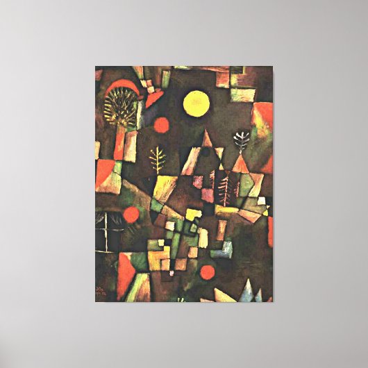 Paul Klee - Vollmond, berühmtes Bild, Leinwanddruck (Vorderseite)