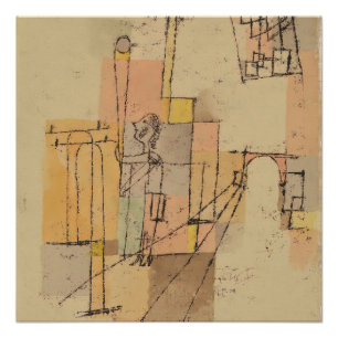 Paul Klee vor der Feier Poster