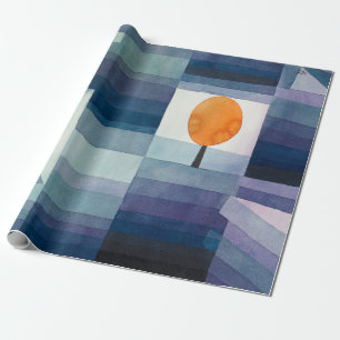 Paul Klee Vorbote des Herbstes Blau Moderne Abstra Geschenkpapier