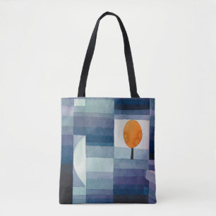 Paul Klee Vorbote des Herbstes Blau Moderne Abstra Tasche