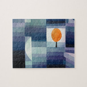 Paul Klee Vorbote des Herbstes. Vintage blaue Kuns Puzzle
