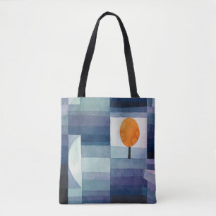 Paul Klee Vorbote des Herbstes. Vintage blaue Kuns Tasche