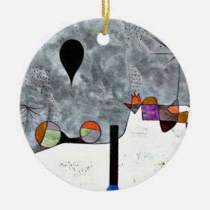 Paul Klee - Winter, abstrakte Kunstmalerei, Keramik Ornament