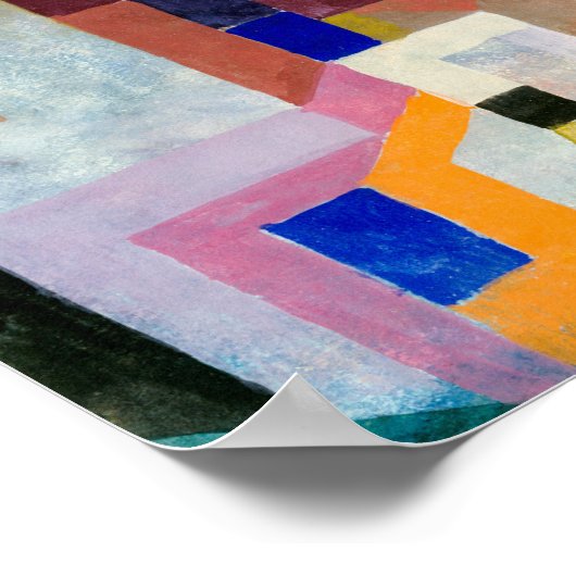 Paul Klees "Colorful Architecture (1917)" Poster (Ecke)