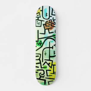 Paul Klee's Rich Port - Cool Vintage Abstract Art Skateboard