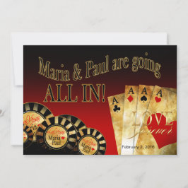 Paul Las Vegas Deluxe Wedding | Rotes Gold Einladung