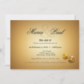 Paul Las Vegas Deluxe Wedding | Rotes Gold Einladung (Rückseite)