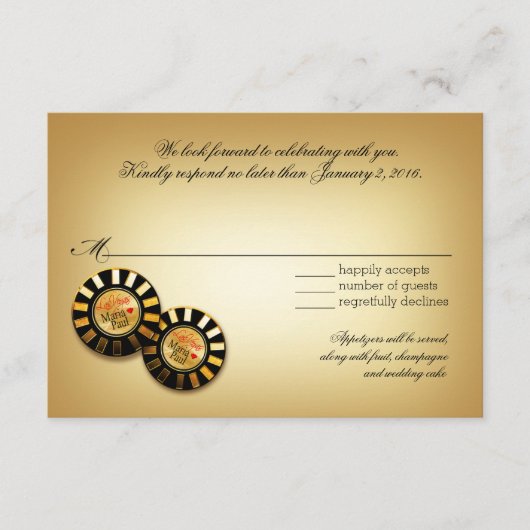 Paul Las Vegas VIP UAWG Response | rot RSVP Karte (Vorderseite)