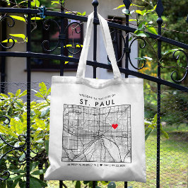 Paul Liebe Locator | City Map Wedding Welcome Tragetasche