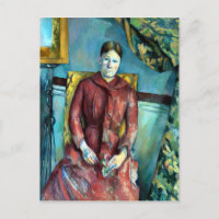 Paul Madame Cézanne in einem roten Kleid