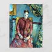 Paul Madame Cézanne in einem roten Kleid Postkarte (Vorderseite)