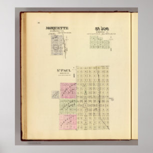 Paul, Marquette und St. Joe, Nebraska Poster