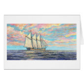 Paul McGehee "A Passing Schooner" Card (Vorderseite (Horizontal))