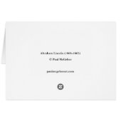 Paul McGehee "Abraham Lincoln" Card (Rückseite Horizontal)