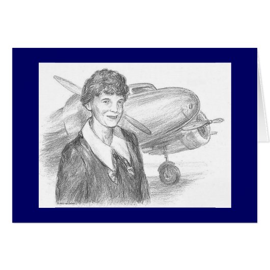 Paul McGehee "Amelia Earhart" Card (Vorderseite (Horizontal))
