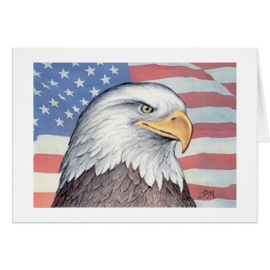 Paul McGehee "American Bald Eagle" Card (Vorderseite (Horizontal))