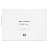 Paul McGehee "American Bald Eagle" Card (Rückseite Horizontal)