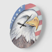 Paul McGehee "American Bald Eagle" Clock (large) Große Wanduhr (Winkel)
