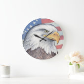 Paul McGehee "American Bald Eagle" Clock (large) Große Wanduhr (Zuhause)