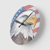 Paul McGehee "American Bald Eagle" Clock Runde Wanduhr (Winkel)