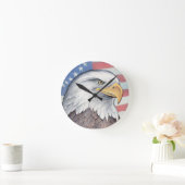 Paul McGehee "American Bald Eagle" Clock Runde Wanduhr (Zuhause)