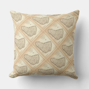 Paul McGehee "Barbados Map" Pillow Kissen
