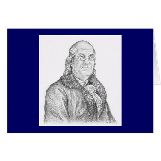 Paul McGehee "Benjamin Franklin" Card (Vorderseite (Horizontal))