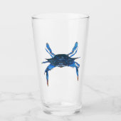 Paul McGehee Blue Crab Bierglas Glas (Vorderseite)