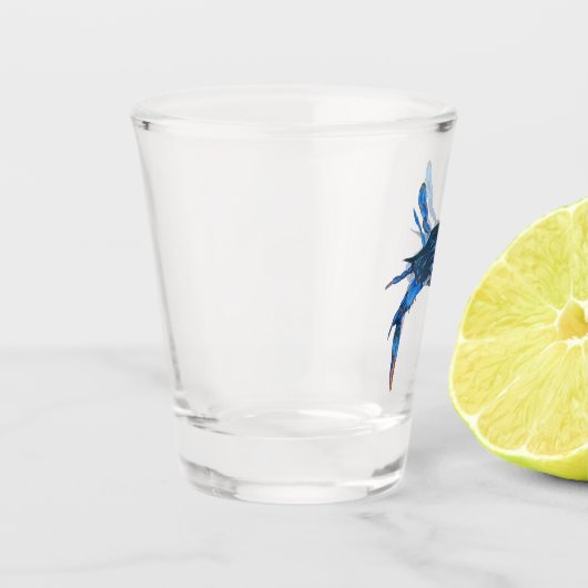 Paul McGehee Blue Crab Shot Glass Schnapsglas (Links)