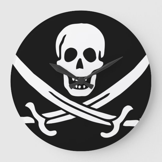 Paul McGehee "Calico Jacks Piratenflagge" Uhr (Vorderseite)