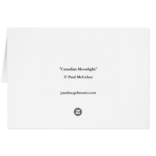 Paul McGehee "Canadian Moonlight" Card (Rückseite Horizontal)