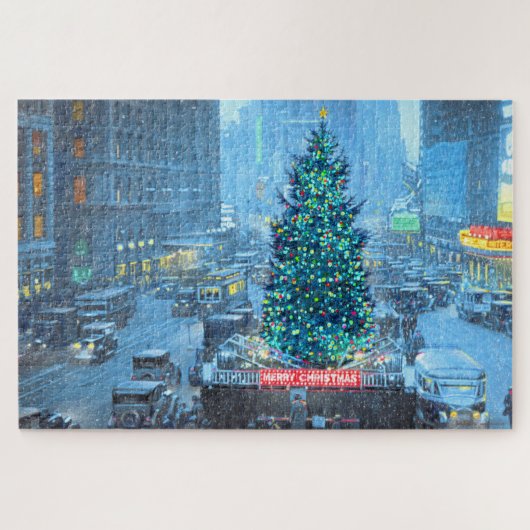Paul McGehee "Christmas in New York" Jigsaw Puzzle (Horizontal)