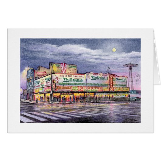 Paul McGehee "Coney Island Erinnerungen" Card (Vorderseite (Horizontal))
