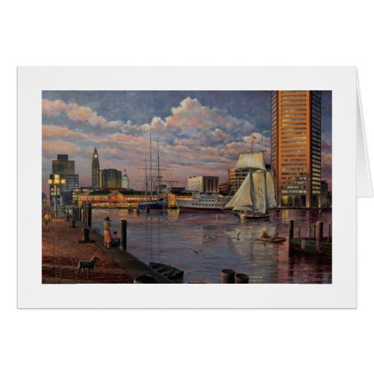 Paul McGehee "der innere Hafen von Baltimore" (Vorderseite (Horizontal))