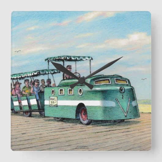 Paul McGehee "der Promenaden-Zug-" Uhr (Vorderseite)