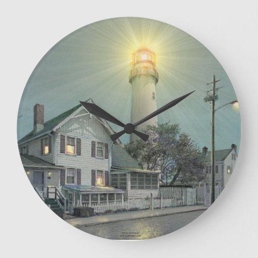 Paul McGehee "Fenwick Island Lighthouse" Clock Große Wanduhr (Vorderseite)