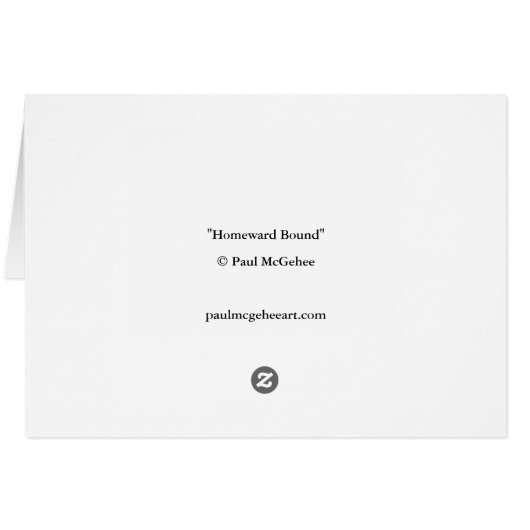 Paul McGehee "Homeward Bound" Card (Rückseite Horizontal)