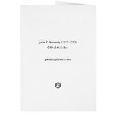 Paul McGehee "John F. Kennedy" Card (Hinten)
