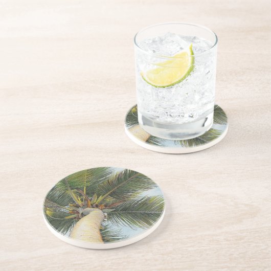 Paul McGehee "Palm Tree" Sandstone Drink Coasters Sandstein Untersetzer (Seite)