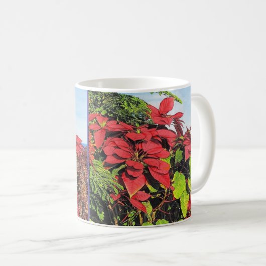 Paul McGehee "Poinsettias" Tasse (VorderseiteRechts)