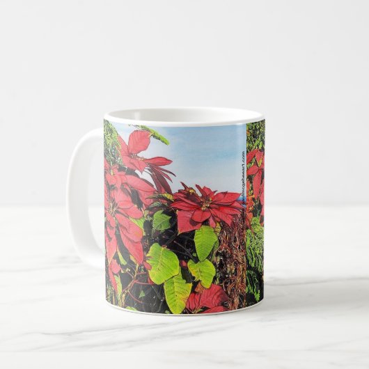 Paul McGehee "Poinsettias" Tasse (Vorderseite Links)